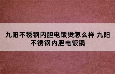 九阳不锈钢内胆电饭煲怎么样 九阳不锈钢内胆电饭锅